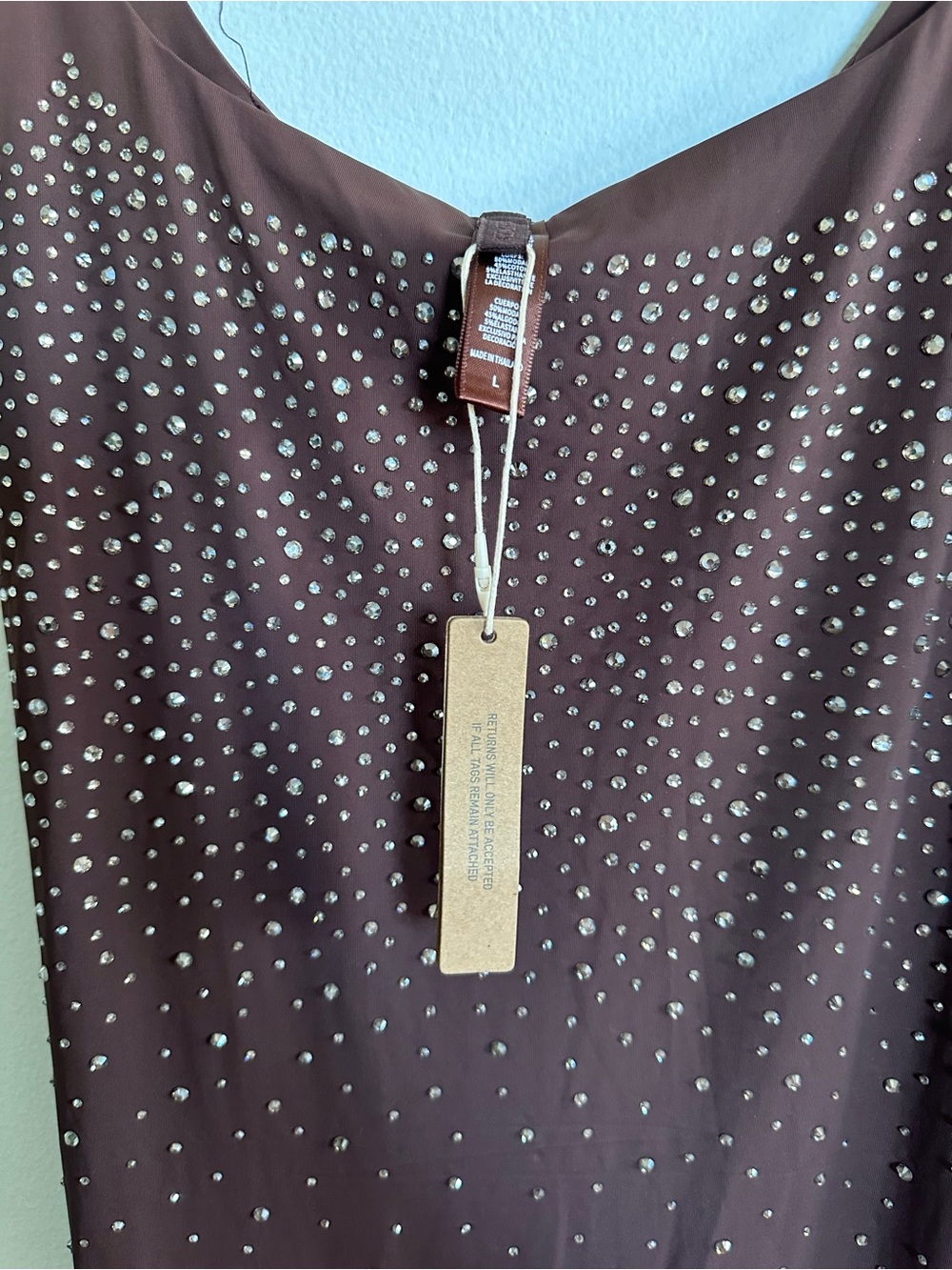 SKIMS Swarovski dress in Cocoa - Picture 8 of 9